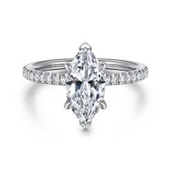 Online Gabriel & Co. Evelyn - 14K White Gold Marquise Shape Diamond Engagement Ring