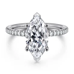 Outlet Gabriel & Co. Evelyn - 14K White Gold Marquise Shape Diamond Engagement Ring