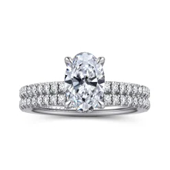 Online Gabriel & Co. Evelyn - 14K White Gold Oval Diamond Engagement Ring