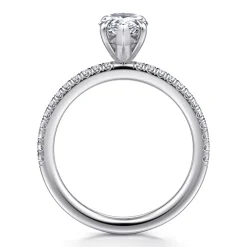 Hot Gabriel & Co. Evelyn - 14K White Gold Pear Shape Diamond Engagement Ring
