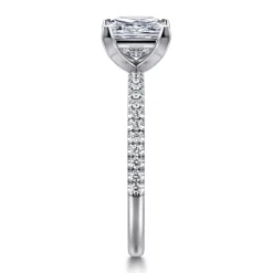 Outlet Gabriel & Co. Evelyn - 14K White Gold Princess Cut Diamond Engagement Ring