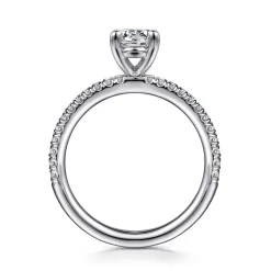 Hot Gabriel & Co. Evelyn - 14K White Gold Round Diamond Engagement Ring