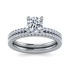 Hot Gabriel & Co. Evelyn - 14K White Gold Round Diamond Engagement Ring