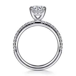 Hot Gabriel & Co. Evelyn - 14K White Gold Round Diamond Engagement Ring