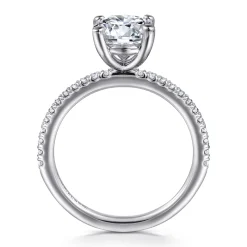 Discount Gabriel & Co. Evelyn - 14K White Gold Round Diamond Engagement Ring