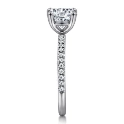 Discount Gabriel & Co. Evelyn - 14K White Gold Round Diamond Engagement Ring