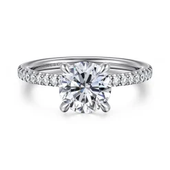 Online Gabriel & Co. Evelyn - 14K White Gold Round Diamond Engagement Ring