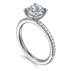 Online Gabriel & Co. Evelyn - 14K White Gold Round Diamond Engagement Ring