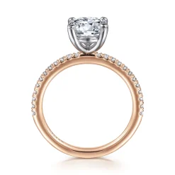 Online Gabriel & Co. Evelyn - 14K White-Rose Gold Round Diamond Engagement Ring