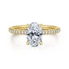 Outlet Gabriel & Co. Evelyn - 14K Yellow Gold Oval Diamond Engagement Ring