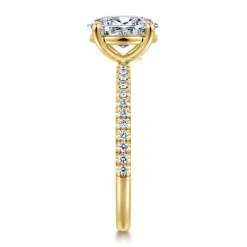 Outlet Gabriel & Co. Evelyn - 14K Yellow Gold Oval Diamond Engagement Ring