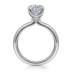 New Gabriel & Co. Evelynn - 14K White Gold Round Solitaire Diamond Engagement Ring