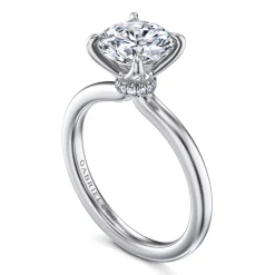 Hot Gabriel & Co. Evelynn - 14K White Gold Round Solitaire Diamond Engagement Ring