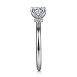 Best Gabriel & Co. Evelynn - 14K White Gold Round Solitaire Diamond Engagement Ring