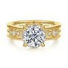 Hot Gabriel & Co. Everlasting - 14K Yellow Gold Round Diamond Engagement Ring