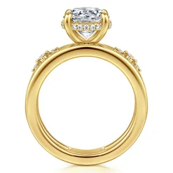Hot Gabriel & Co. Everlasting - 14K Yellow Gold Round Diamond Engagement Ring