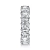 Gabriel & Co. Evora - 14K White Gold Shared Prong Emerald Cut Diamond Eternity Band - 5.7 ct