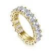 Online Gabriel & Co. Evora - 14K Yellow Gold Shared Prong Emerald Cut Diamond Eternity Band - 5 ct