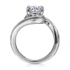 Gabriel & Co. Ezrah - 14K White Gold Bypass Round Diamond Engagement Ring