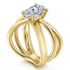 Discount Gabriel & Co. Fabiola - 14K Yellow Gold Split Shank Oval Diamond Engagement Ring