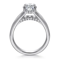 Outlet Gabriel & Co. Faith - 14K White Gold Split Shank Oval Diamond Engagement Ring