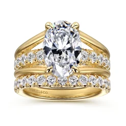 Online Gabriel & Co. Faith - 14K Yellow Gold Split Shank Oval Diamond Engagement Ring