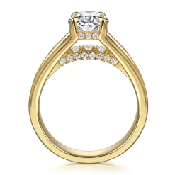 Online Gabriel & Co. Faith - 14K Yellow Gold Split Shank Oval Diamond Engagement Ring