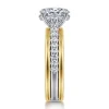 Outlet Gabriel & Co. Feah - 14K Yellow-White Gold Wide Band Oval Diamond Engagement Ring