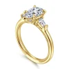Gabriel & Co. Feana - 14K Yellow Gold Pear Shape Three Stone Diamond Engagement Ring