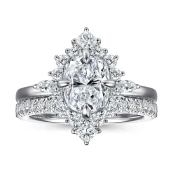 Online Gabriel & Co. Felicity - 14K White Gold Elongated Cushion Halo Diamond Engagement Ring