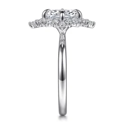 Online Gabriel & Co. Felicity - 14K White Gold Elongated Cushion Halo Diamond Engagement Ring