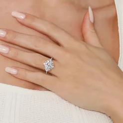 Gabriel & Co. Fella - 14K White Gold Oval Halo Diamond Engagement Ring