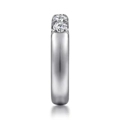 Outlet Gabriel & Co. Ferrara - Platinum 5 Stone French Pave Diamond Anniversary Band - 0.8 ct