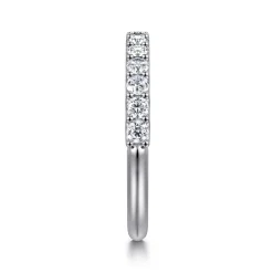 Outlet Gabriel & Co. Ferre - 14K White Gold Scallop Setting Diamond Anniversary Band - 0.5 ct