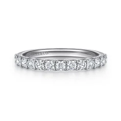 Outlet Gabriel & Co. Ferre - 14K White Gold Scallop Setting Diamond Anniversary Band - 0.5 ct
