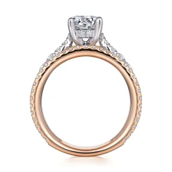 Online Gabriel & Co. Fiji - 14K White-Rose Gold Round Diamond Engagement Ring