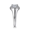 Sale Gabriel & Co. Fillipa - 14K White Gold Oval Double Halo Diamond Engagement Ring