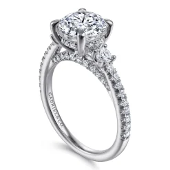 Gabriel & Co. Finian - 14K White Gold Diamond Engagement Ring