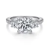 Gabriel & Co. Finian - 18K White Gold Round 3 Stone Diamond Engagement Ring