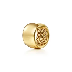Best Gabriel & Co. Fiora - 14K White Yellow Gold Diamond Huggie Earrings