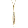 Best Gabriel & Co. Fiora - 14K White Yellow Gold Diamond Bullet Drop Necklace