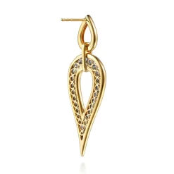 Online Gabriel & Co. Fiora - 14K White Yellow Gold Diamond Teardrop Stud Drop Earrings