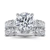 Hot Gabriel & Co. Fleure - 14K White Gold Round Diamond Engagement Ring