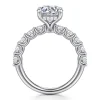 Discount Gabriel & Co. Florah - 14K White Gold Round Diamond Engagement Ring