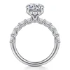 Clearance Gabriel & Co. Florah - 14K White Gold Round Diamond Engagement Ring