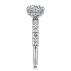 New Gabriel & Co. Florah - 14K White Gold Round Diamond Engagement Ring