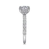 Outlet Gabriel & Co. Florah - 14K White Gold Round Hidden Halo Diamond Engagement Ring