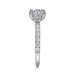 Outlet Gabriel & Co. Florah - 14K White Gold Round Hidden Halo Diamond Engagement Ring