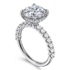 Clearance Gabriel & Co. Florah - 14K White Gold Round Hidden Halo Diamond Engagement Ring