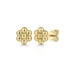 New Gabriel & Co. Flora - 14K Yellow Gold Bujukan Flower Stud Earrings